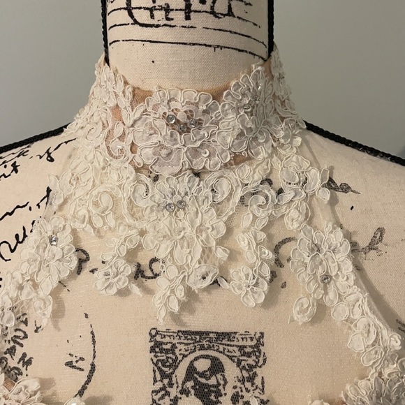 Sherri Hill Lace Appliqué Mini Cocktail Prom Pageant Bridal Wedding Party Dress - Picture 7 of 16